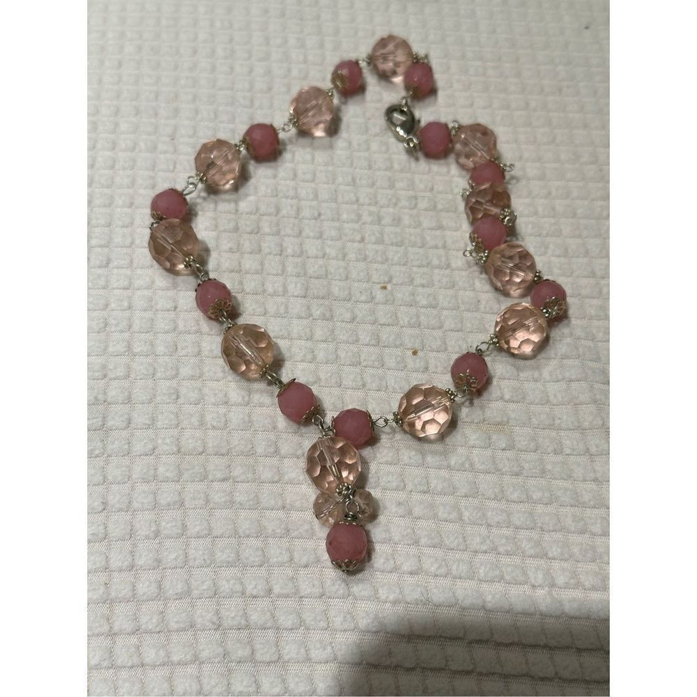 Pink beaded necklace 